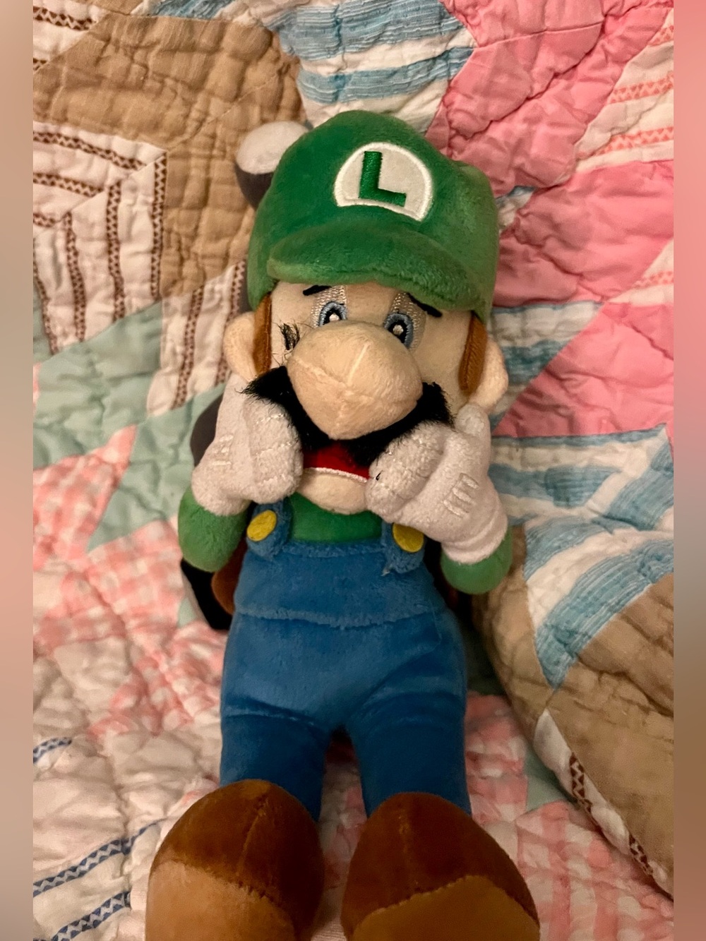 Super Mario Bros Scared Luigi w/ Strobulb Plush 10" Luigi’s Mansion 2 AUTHENTIC